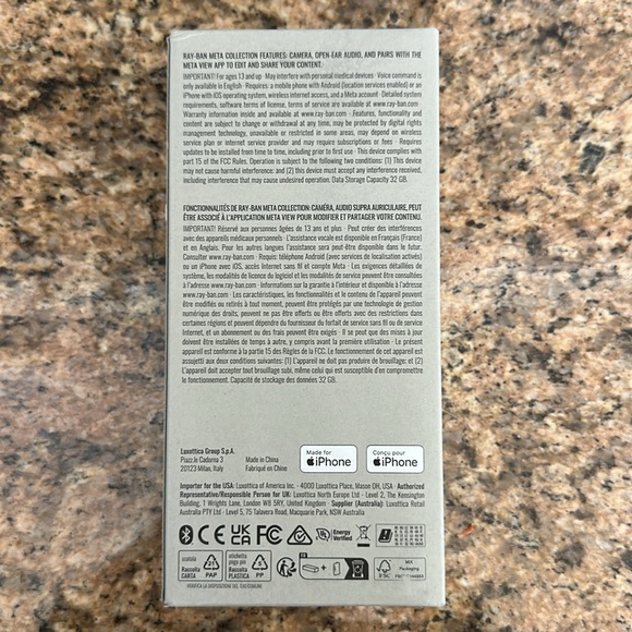 Ray-Ban Black Skyler Meta Glasses. Never opened! Brand new! - Picture 3 of 3